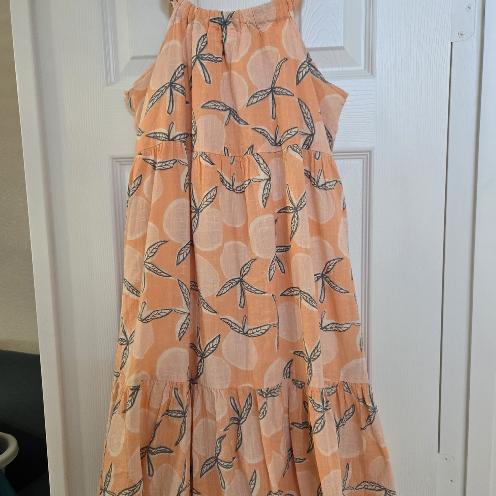 Jessica Simpson Orange Sleeveless Halter Sundress